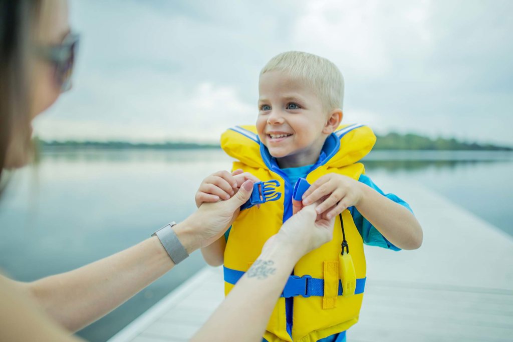 boy in life preserver