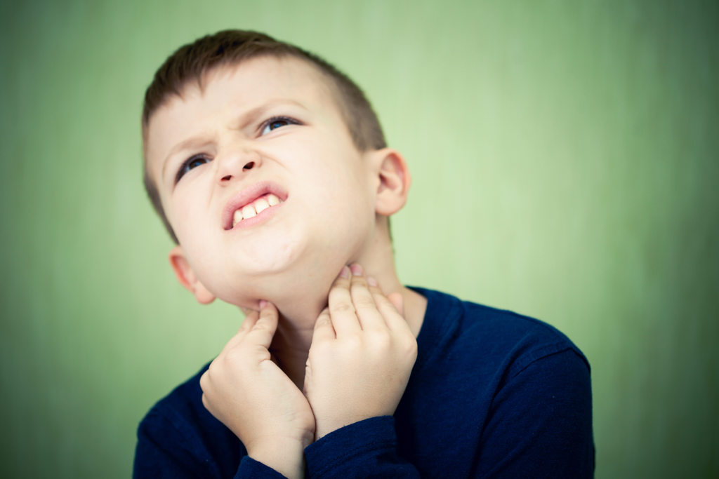 child sore throat